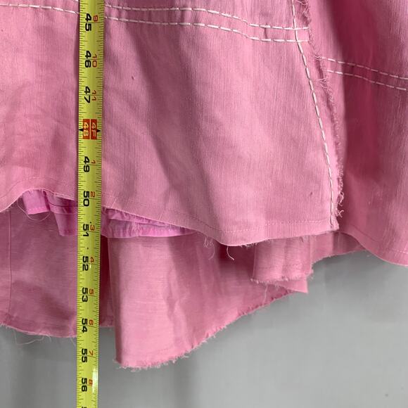 AJE Serendipity Cut Out Dress Musk Pink Puff Sleeve Women 4 Maxi Pockets - Picture 14 of 16